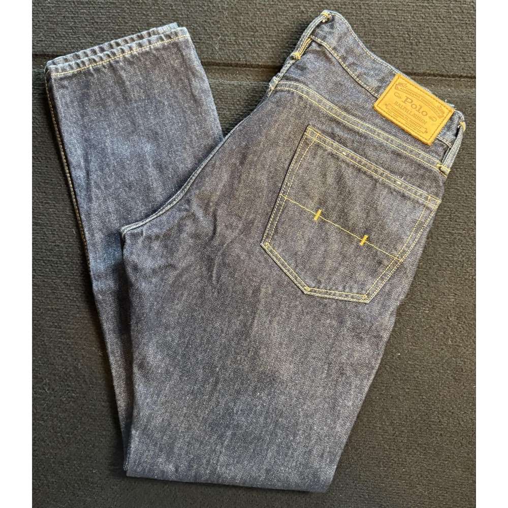 Polo Ralph Lauren Authentic Dungarees Jeans Mens 34x32 Blue Rinse Straight